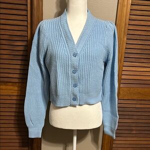 Jessica Simpson Blue Cardigan Sweater